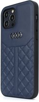 Blauw hoesje van Audi - Backcover - iPhone 13 - Q8 Serie - Genuine Leather