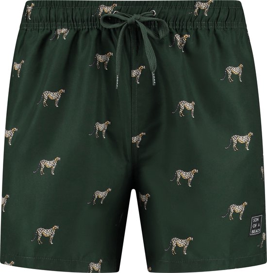 Son of a beach Short de bain homme New Panther - vert foncé - taille S