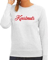 Kerstmuts foute Kersttrui - grijs - dames - Kerstsweaters / Kerst outfit XS