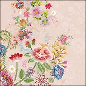 Ambiente - Embroidery Flowers Rose - papieren lunch servetten