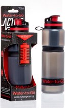 WatertoGo Waterfles met Filter Active - Waterfilter - Outdoor - Hiking - Reizen en Travel - Drinkfles Rood - 75cl – BPA Vrij