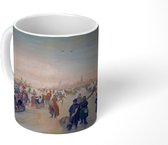 Mok - Ijsvermaak bij een stad - schilderij van Hendrick Avercamp - 350 ML - Beker