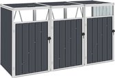 Containerberging drie dubbel 213x81x121 cm Staal Antraciet