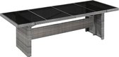 vidaXL Tuintafel 240x90x74 cm poly rattan en glas