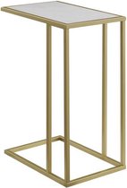 Nancy's Filomeno Modern End C Tafel - Modern - Grijs Was, Mokka, Faux Wit Marmer/Goud - Metaal, Hout - 60,96 cm x 30,48 cm x 48,26 cm