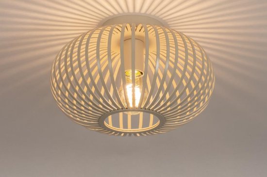 progressief moeilijk ziel Lumidora Plafondlamp 74559 - E27 - Beige - Zand - Metaal - ⌀ 30 cm | bol.com