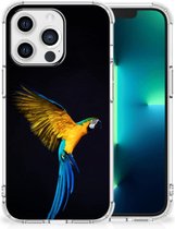Telefoon Hoesje Geschikt voor iPhone 13 Pro TPU Siliconen Hoesje met transparante rand Papegaai