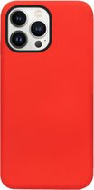 ADEL Siliconen Back Cover Softcase Hoesje Geschikt voor iPhone 13 Pro Max - Rood