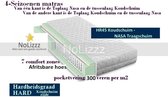 2-Persoons Matras -POCKET HR45 Koudschuim/NASA Traagschuim 7 ZONE 21 CM - Stevig ligcomfort - 70x220/21