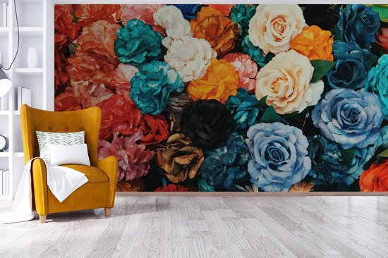 Papier peint - Papier peint photo Wallpaper Wall - Roses - Abstrait - Largeur 430 cm x hauteur 240 cm