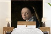 Behang - Fotobehang Meisjeskopje - Johannes Vermeer - Breedte 240 cm x hoogte 260 cm