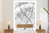 Behang - Fotobehang Stadskaart - Vianen - Grijs - Wit - Breedte 195 cm x hoogte 300 cm - Plattegrond