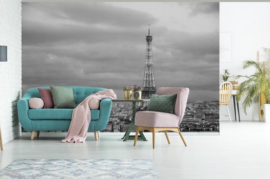 Papier fotobehang Tour Eiffel illuminée au crépuscule
