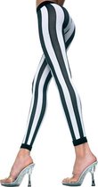 Gestreepte Leggings - Zwart/Wit - Sexy Lingerie & Kleding - Beenmode - Dames Lingerie - Leggings