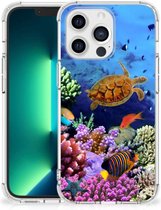 Silicone Back Cover Geschikt voor iPhone13 Pro Max Smartphone hoesje met doorzichtige rand Vissen