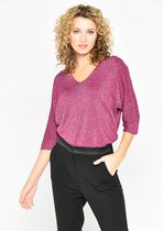 LOLALIZA Lurex trui - Paars - Maat S