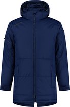 Masita | Winterjas Dames Heren - Comfortabele Fleece Binnenvoering - Afneembare Capuchon - marine - L