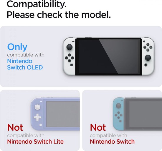 Spigen - Protecteur d'écran Oled pour Nintendo Switch - Verre