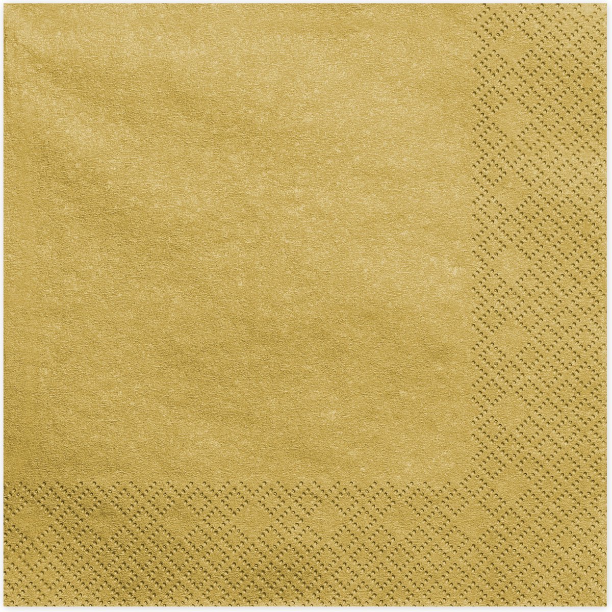 Tafel servetten van papier - goud gekleurd - 20x stuks - 40 x 40 cm - Servetten voor diner/lunch