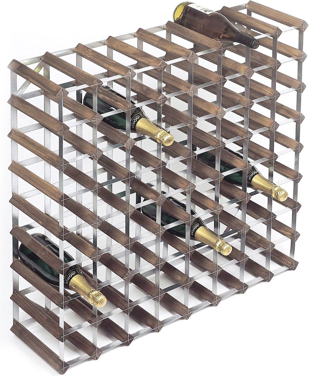 RTA Wineracks - Wijnrek Verzinkt - Donker eiken - 72 flessen