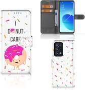 Smartphone Hoesje OPPO Reno 6 Pro+ 5G Bookcase met Quotes Donut Cadeautjes voor Meisjes