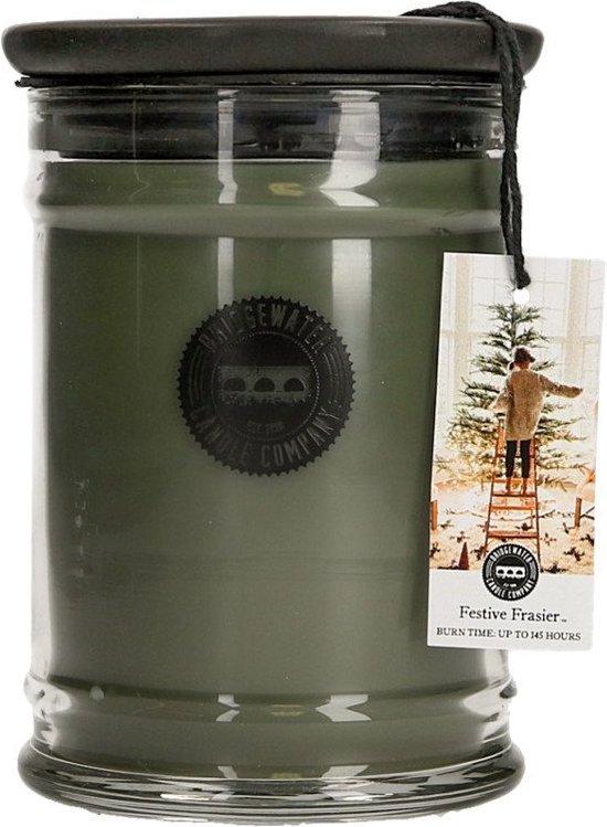 Bridgewater small jar candle Festive Frasier - dennennaalden, cederhout en muskus