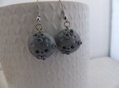 Handmade moon oorbellen - zilverkleurig