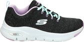 Skechers Arch Fit - Comfy Wave Dames Sneakers - Zwart - Maat 36