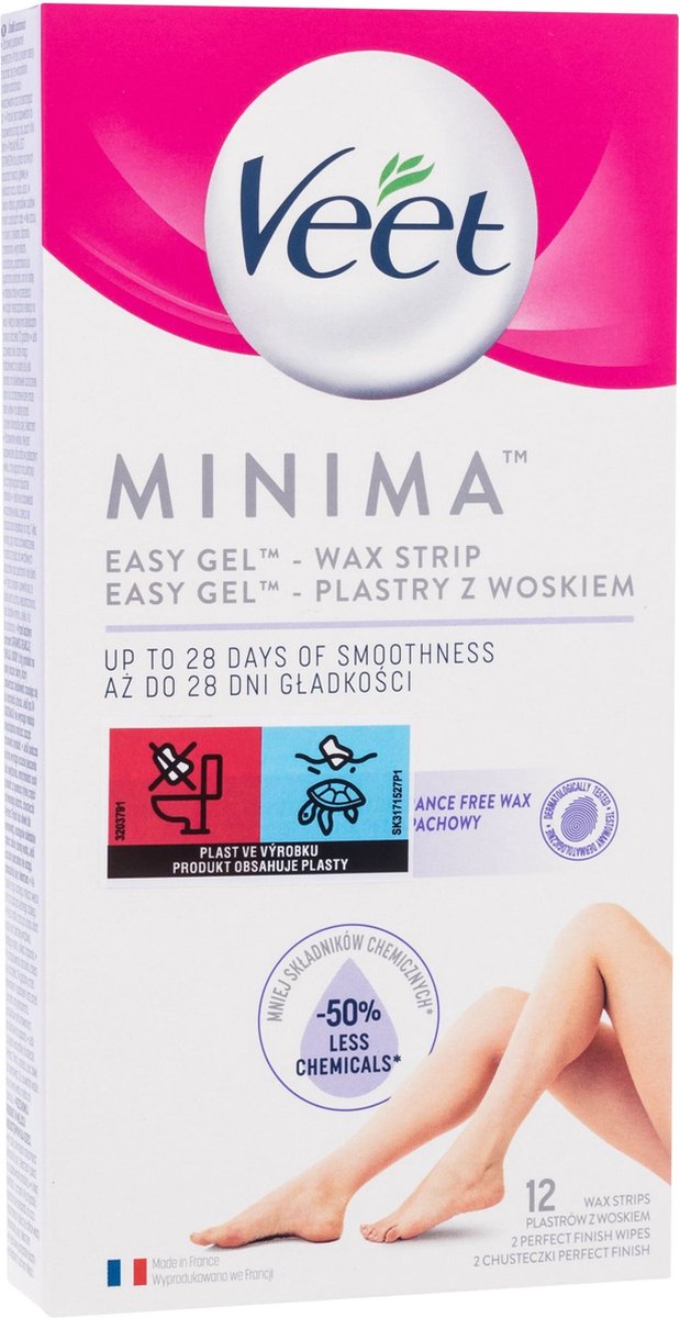 Goedkoopste Veet Minima Easy Gel Wax Strips - 12 strips