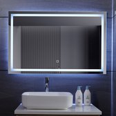 Spiegel - Spiegel met verlichting - Badkamerspiegel - LED - Koper en loodvrij - 110 x 70 cm - Glas