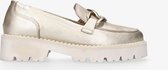 Tango | Bee bold 4-n platino gold loafer chain - bone white sole | Maat: 36