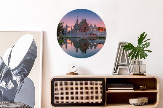 WallCircle - Cercle Mural - Cercle Mural - Temple Thaï - Aluminium - Dibond - 60x60 cm - Intérieur et Extérieur