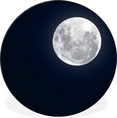 Le ciel est éclairé par une pleine lune Cercle mural aluminium ⌀ 120 cm - tirage photo sur cercle mural / cercle vivant / cercle jardin (décoration murale) XXL / Groot format!