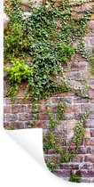 Muurstickers - Sticker Folie - Klimplanten op een oude muur met bakstenen - 40x80 cm - Plakfolie - Muurstickers Kinderkamer - Zelfklevend Behang - Zelfklevend behangpapier - Stickerfolie