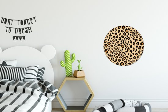 Assiette Plastique Cercle Imprimé Animal Léopard ⌀ 30 cm - Impression photo sur Cercle Mural / Cercle Vivant