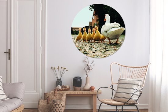 WallCircle - Wall Circle - Wall Circle Indoor - Canard avec Garçon - 150x150 cm - Décoration murale - Peintures Ronds