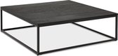 Alterego Black, grande table basse industrielle 'TRIBECA' en bois et métal