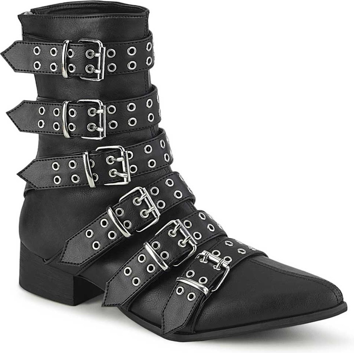 DemoniaCult - WARLOCK70 Enkellaars - US 12 - 45 Shoes - Zwart