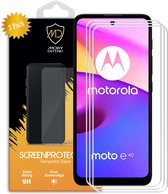 3-Pack Motorola Moto E40 - Moto E30 Screenprotectors - MobyDefend Case-Friendly Screensaver - Gehard Glas - Glasplaatjes Geschikt Voor Motorola Moto E40 - Moto E30