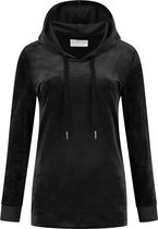 Helena Hart Hoodie Velour in Zwart in XXL