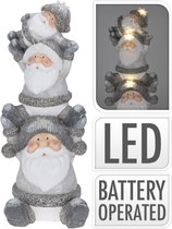 Pères Noël MGO 3 les uns sur les autres avec Siècle des Lumières LED