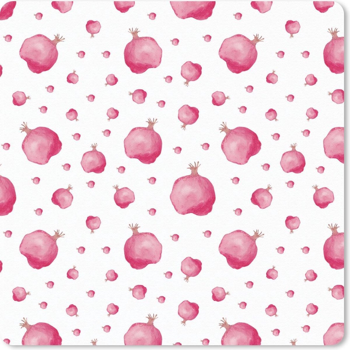 Muismat 30x30 cm - Mousepad Granaatappel - Fruit - Design - Muismatten
