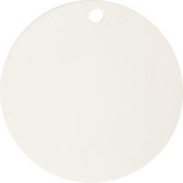 hangdecoratie label 15 cm terracotta wit