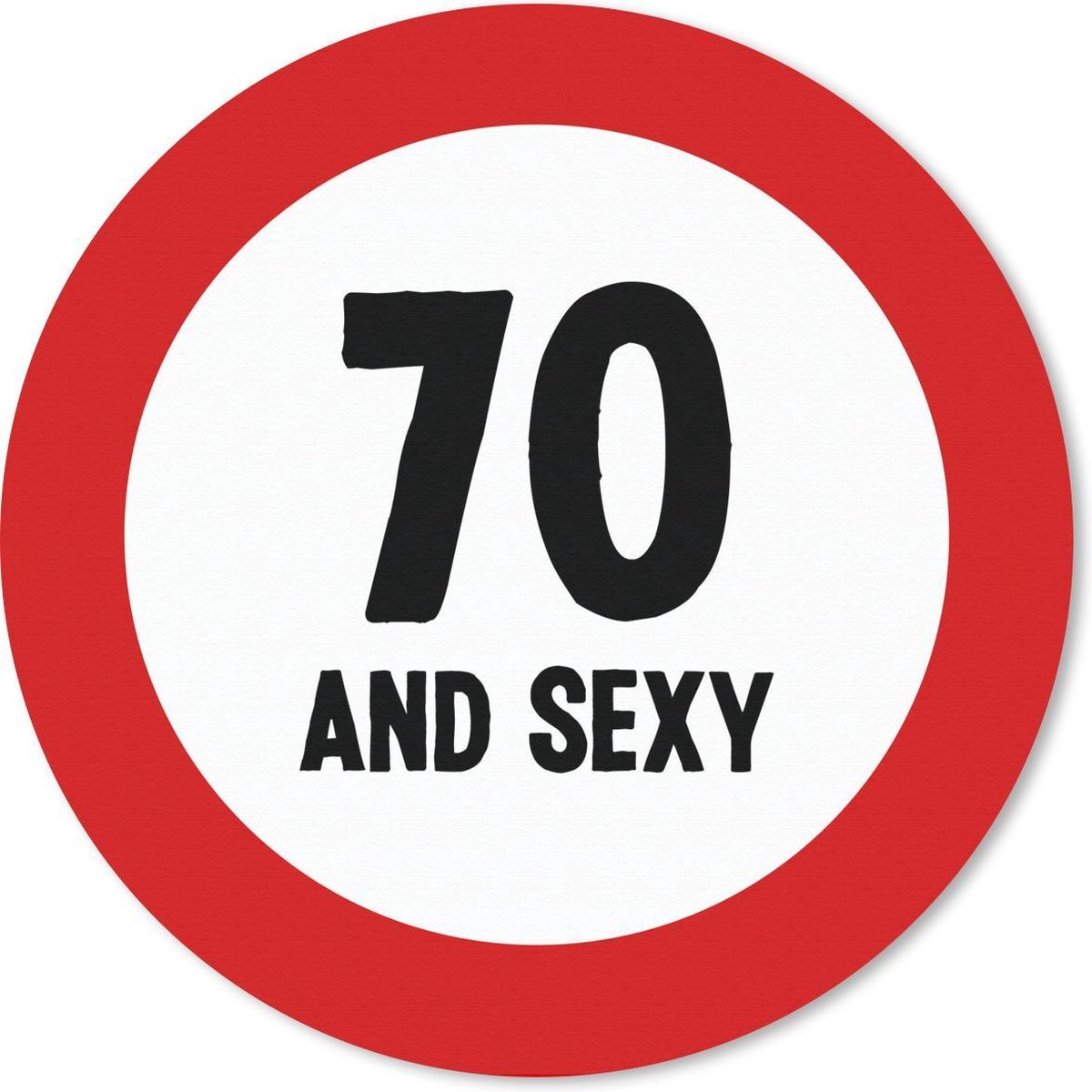 Muismat rond 40x40 cm - Mousepad Jubileum - Verjaardag - 70 Jaar - Ronde muismatten