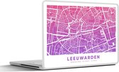 Sticker pour ordinateur portable - 10,1 pouces - Plan de la ville - Leeuwarden - Pays- Nederland - Violet