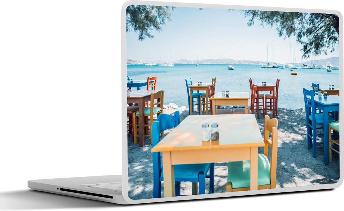 Laptop sticker - 11.6 inch - Terras - Kreta - Griekenland - 30x21cm - Laptopstickers - Laptop skin - Cover