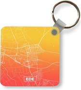 Sleutelhanger - Uitdeelcadeautjes - Stadskaart - Ede - Oranje - Nederland - Plastic
