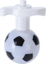 spinner Football junior 6 cm wit/zwart