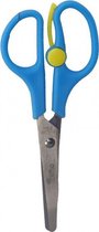 schaar junior 13 cm RVS blauw/geel