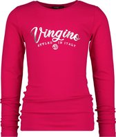 Vingino Longsleeve Logo Meisjes Katoen Rood Mt 152